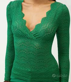 Maglietta pizzo floreale tg. M