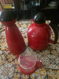 Set Guzzini Birillo Papillon rosso vintage