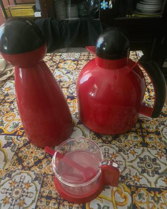 Set Guzzini Birillo Papillon rosso vintage