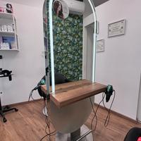 Specchio doppia postazione parrucchiere