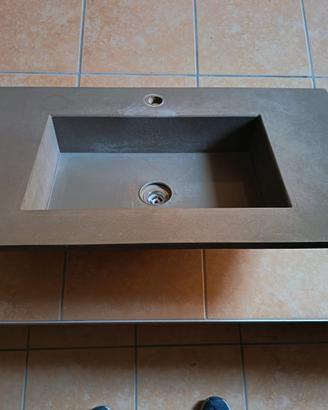 Top Piano Lavabo in Resina perMobile Bagno da 2 cm