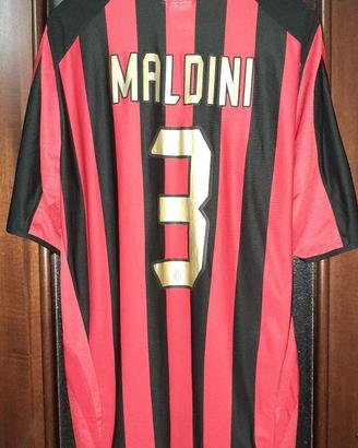 Maglia Milan 2005 2006 Home Maldini #3 Originale