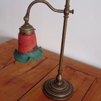 Lampada da scrivania in ottone stile impero