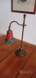 Lampada da scrivania in ottone stile impero