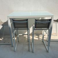 Set completo tavolo alto e sedie giardino