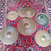 SET 5 PIATTI+HIHAT UFIP NATURAL WHITE LOGO