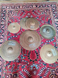 SET 5 PIATTI+HIHAT UFIP NATURAL WHITE LOGO