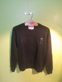 Moschino felpa in cotone nero uomo