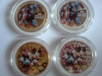 Monete Avengers Capitan America e Topolino+Minnie