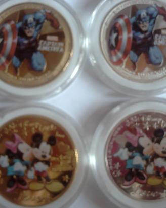 Monete Avengers Capitan America e Topolino+Minnie