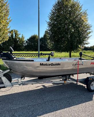 BARCA ALLUMINIO 370B + CARRELLO PRONTO PESCA