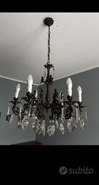Set illuminazione Vintage: Lampadario 6 luci + 2 A