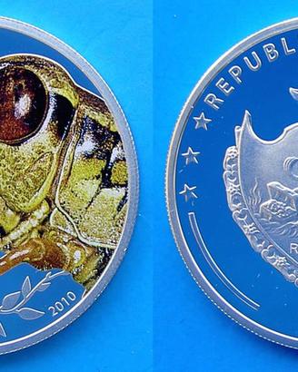 ARGENTO 999 WWF WILDLIFE CAVALLETA NATURA INSETTI