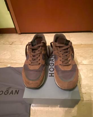 Hogan R261 allacciato uomo. Marrone grigio.