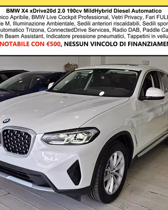 BMW X4 Xdrive 20d mhev Tetto cam Nav PDC Full LED