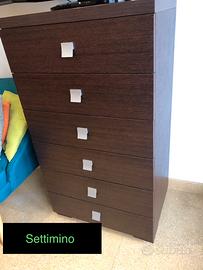 Settimino con 6 casseti color “Wengè”