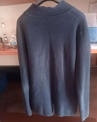 Giacca Cardigan uomo in maglia Punto Milano - Blu