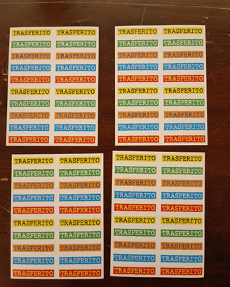 Adesivi "Trasferito" Calciatori Panini 2001/02