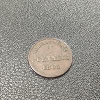 moneta 1 pfennig 1865 - Germania 
