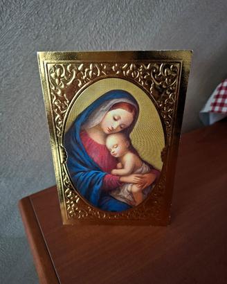 Cartolina santino Madonna con bambino  + omaggi 