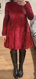 Abito paillettes rosso PINKO