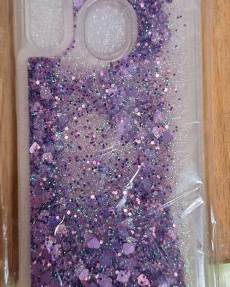 custodia cover samsung a40 glitter