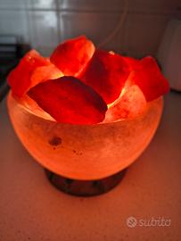 Lampada di sale rosa dell'Himalaya a braciere / ci