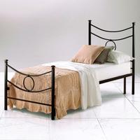 Letto in ferro battuto con doghe in legno 80x190