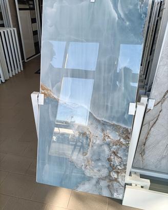 piastrelle lucide acqua azzurra 60x120 rett
