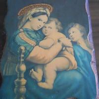 Riproduzione tavoletta legno Raffaello Madonna