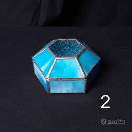 Scatola esagonale portagioie, artgianale.