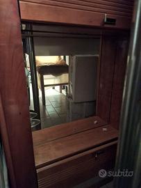 pensile da bagno in legno ciliegio