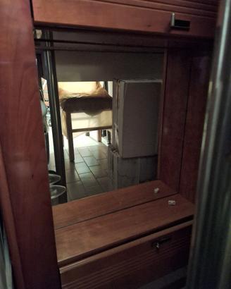 pensile da bagno in legno ciliegio