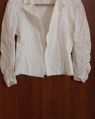 Giacca leggera in sangallo bianco – Extyn