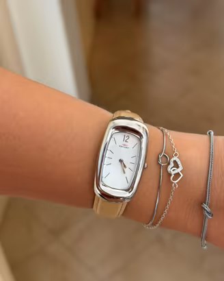 Orologio vagary cassa acciaio cinturino pelle