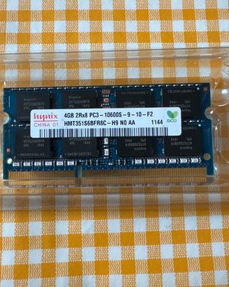 Ram SoDimm DDR3 Hynix 4GB 2Rx8 PC3-10600S