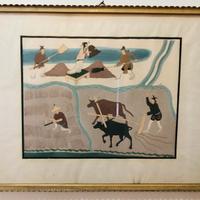 Quadro a tema rurale asiatico