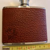 Fiaschetta pelle e acciaio