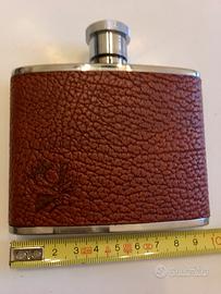 Fiaschetta pelle e acciaio