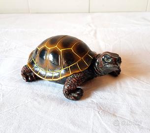 Fermacarte Tartaruga terra decorativa in resina