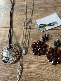 Set 4 gioielli bigiotteria