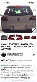 Fanali posteriori Led Tiguan 2011 -2016