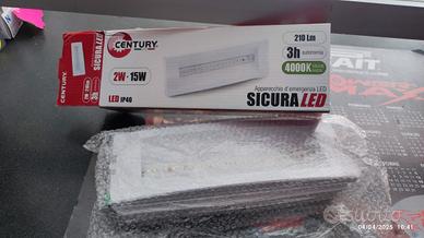 Lampada emergenza per interni e esterni LED 