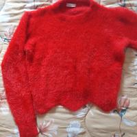 maglione peloso rosso Maco`