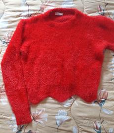 maglione peloso rosso Maco`