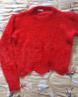 maglione peloso rosso Maco`