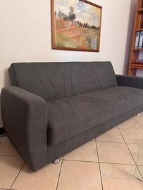 Divano moderno grigio con vano contenitore – Pari