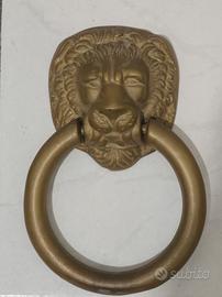 Battiporta Testa di Leone in ottone 