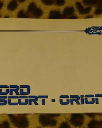libretto uso e manutenzione ford escort-orion 1987