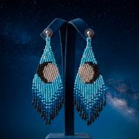 Orecchini extra lunghi artigianali Luna Miuyki